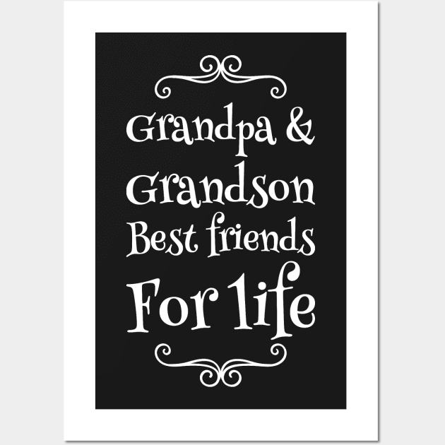 Grandpa and grandson best friends for life Wall Art by captainmood